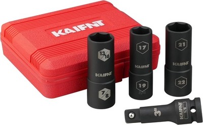 K232 Extra Thin Wall Impact Flip Socket Set, Lug Nut Sockets, Regular sizes 