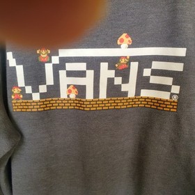 VANS X Nintendo Donkey Kong Shirt Sweatshirt Super  Mario S Small Gray NES