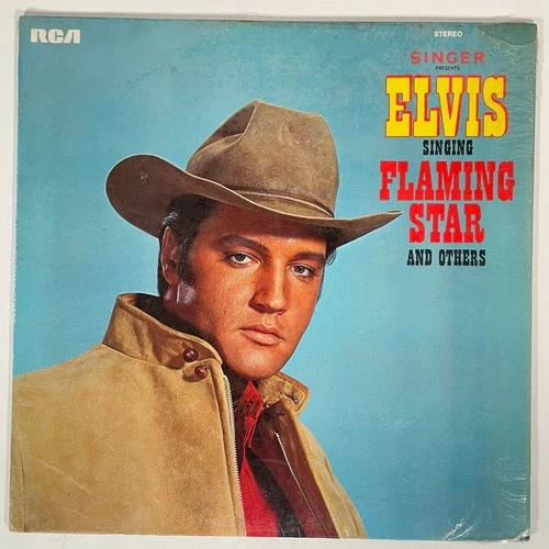 ELVIS PRESLEY Singer Presents Flaming Star Vinyl LP in SHRINK 1968 1st Press VG+