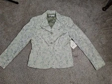 Vintage Renfrew Collection Size 10 Floral Jacket Size 10 Rhinestone Buttons New