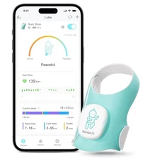 New Sense-U Baby Sleep Sock Monitor, Track Sleep & Movement, Bluetooth, App...
