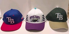 Tampa Rays MLB promotional caps New - Blue, White and Green 