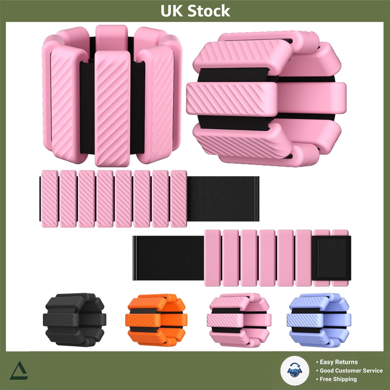 Wearable Wrist Ankle Weights Set of 2 for Exercise 1 Lb Each