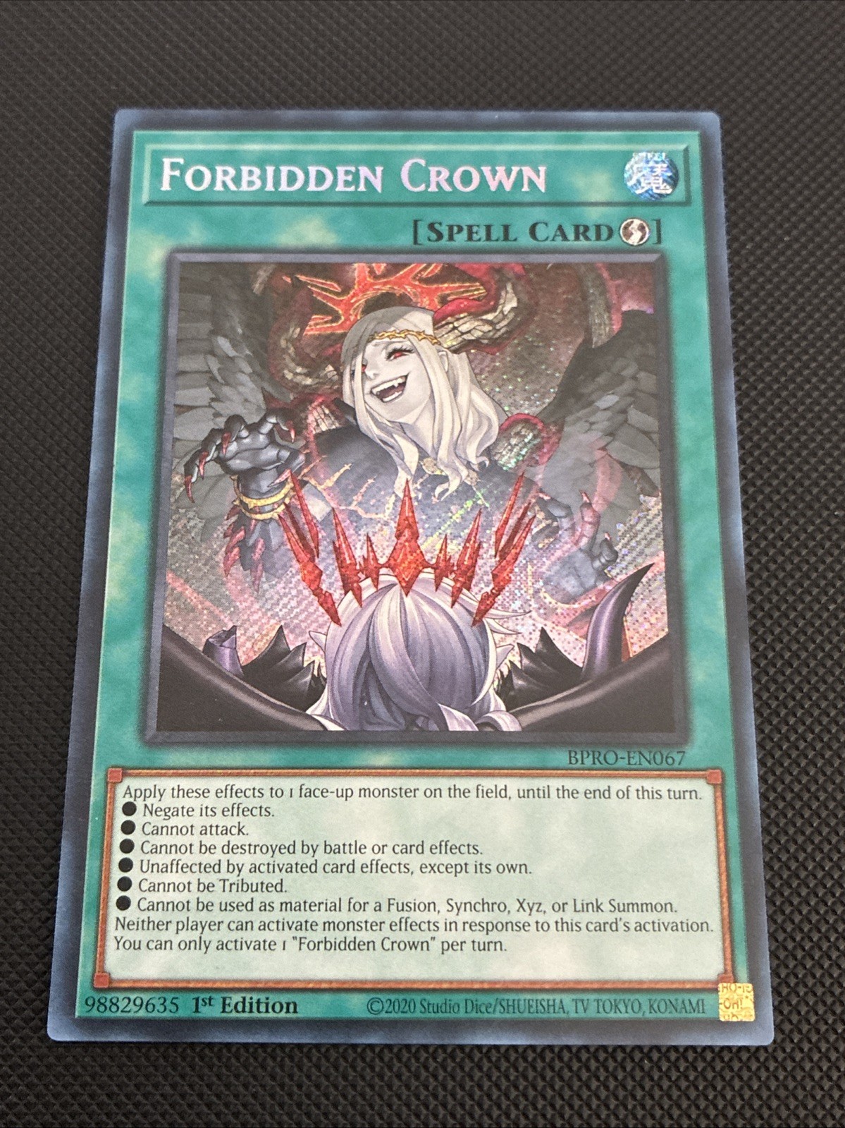 Yugioh! Forbidden Crown BPRO-EN067 Burst Protocol 1st Edition Secret Rare NM