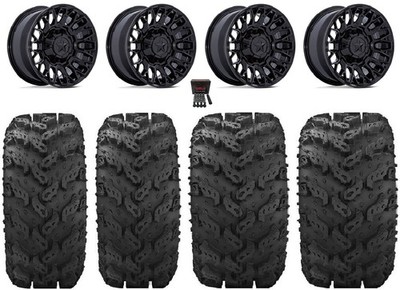 MSA Clubber 14'' Wheels Black 27'' Reptile Tires Can-Am Commander Maverick