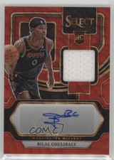 2023-24 Panini Select Rookie Jersey Red Wave Prizm Bilal Coulibaly Auto 08r6