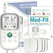 Med-Fit Pebble Dual Channel TENS Machine: 30 Programmes for Pain Relief