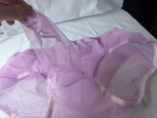 LILAC Sheer Nylon 6" SLEEVE PANTY 6" SIDES 4" GUSSET  28-40" Waist  