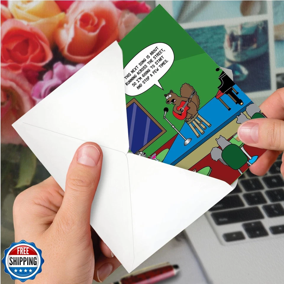 NobleWorks - 1 Funny Animal Card for Birthdays - Pet Cat and Dog Humor, Birth - Image 4 of 4