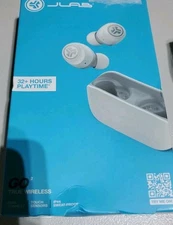 JLab GO 2 True Wireless In Ear Headphones White 32+ Hours Playtime