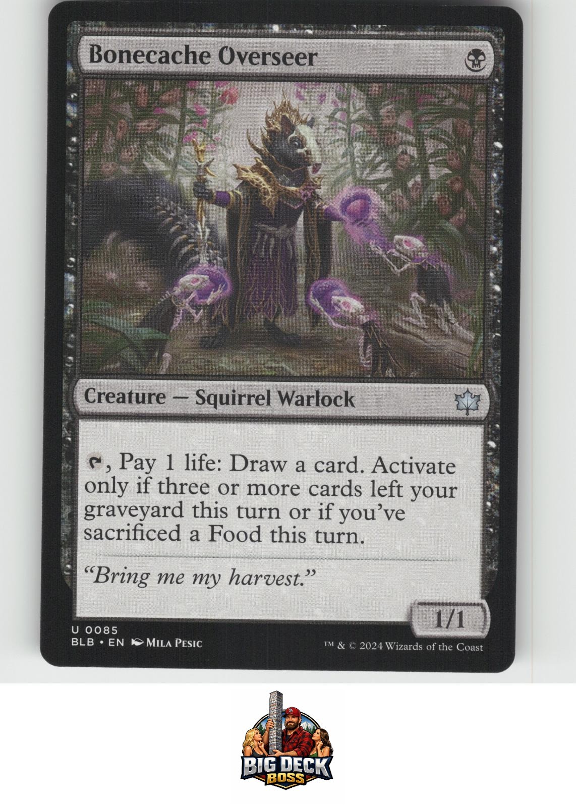 Bonecache Overseer Bloomburrow Uncommon 85 MTG NM/M