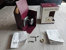 💥Baldwin 95420 452 Tahoe knob Distressed Venetian Antique Nickel Half Dummy 