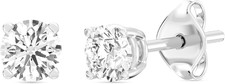 Gilded Lab-Grown Diamond Stud Earrings 10KT W...