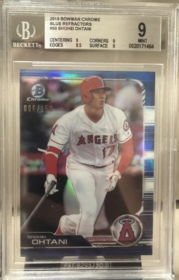 2019 Bowman Chrome - Shohei Ohtani #50 Blue Refractor /150 Angeles/Dodgers
