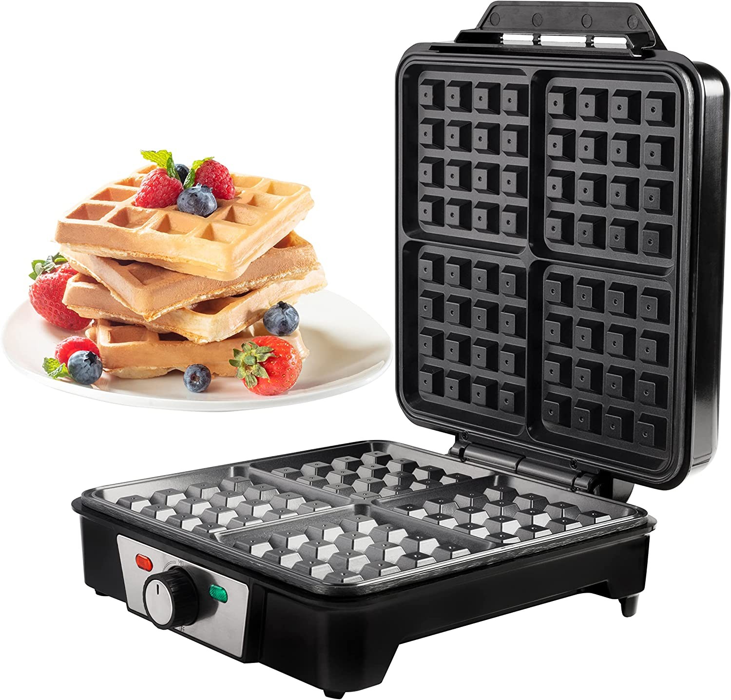 CucinaPro Four Square Belgian Waffle Maker - Thumbnail 5