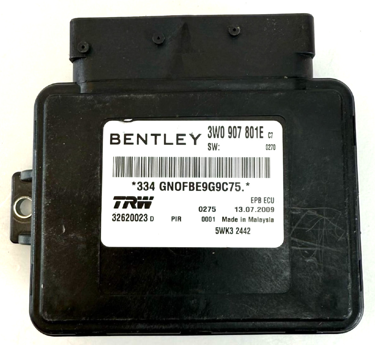2006-2011 Bentley GTC Electronic Parking Brake Module 3W0907801E OEM