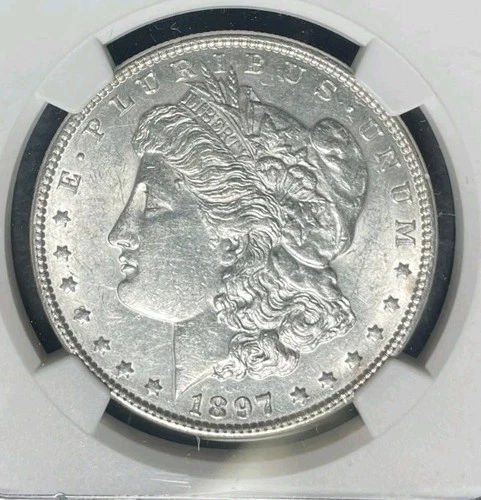 1897 MORGAN SILVER DOLLAR~NGC AU 58 VAM 6A ~LEGACY COLLECTION~ REF#44-007
