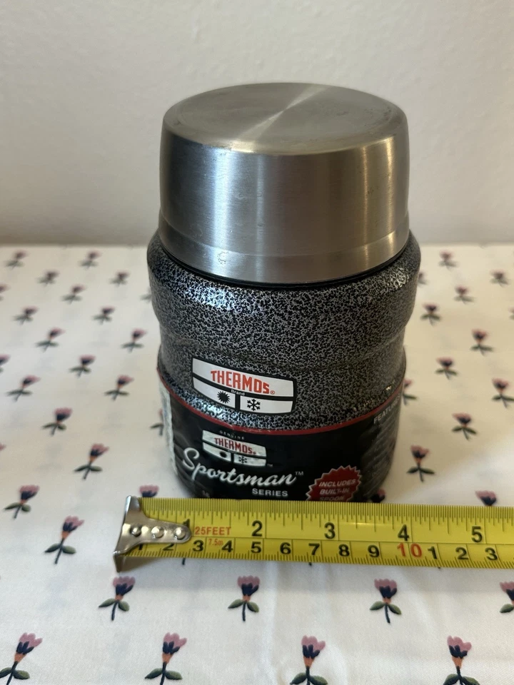 Tarro de comida aislado al vacío de acero inoxidable THERMOS Sportsman 16 oz con cuchara H/C Foto 4 de 4