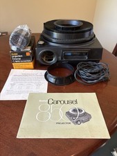Vintage Kodak Carousel 850 Projector w/box and C Lens w/box Instruction Pamphlet