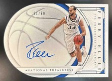 2016-17 National Treasures Collegiate Perry Ellis Auto Die Cut /99 Auto Jayhawks