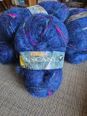8 skeins yarn Hayfield blue 50g 48%  mohair 30% acrylic 12% viscose 10% nylon