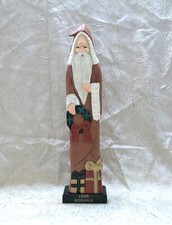 Old World Style Vintage 1994 Carved Wood 15.5 Santa ROMANIA 1885 Mercuries Brand