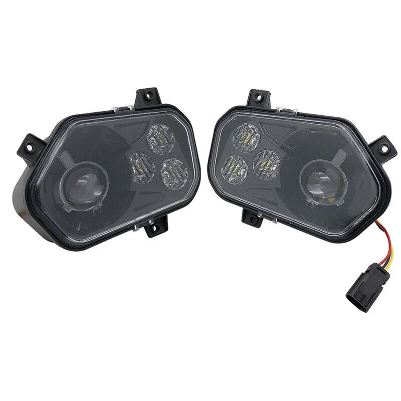 Faros LED negros Plug and Play para Polaris Scrambler RZR Sportsman Ranger Foto 3 de 4
