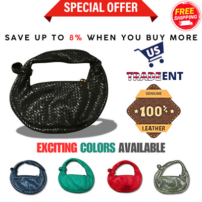 mini woven hobo handbag | black