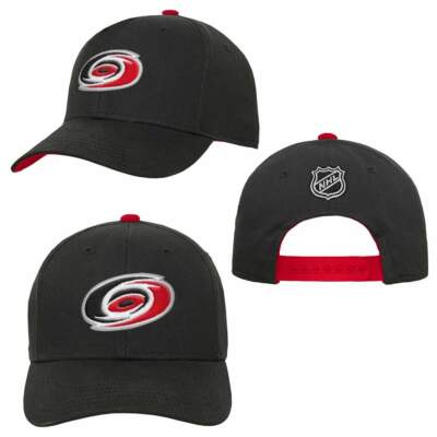 OuterStuff Carolina Hurricanes Youth Precurved Snapback Cap Curved Visor