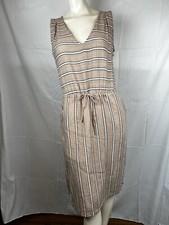 Prana Ecotropics Striped Organic Cotton Sleeveless Dress Small