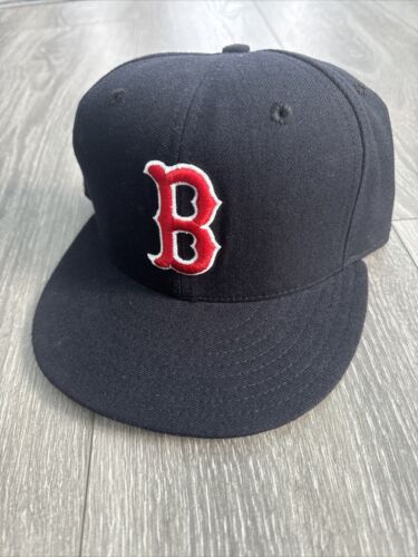 1994 New Era 5950 Red Sox MLB 125th Anniversary Medallion Pin 7 1/4 Wool Cap Hat