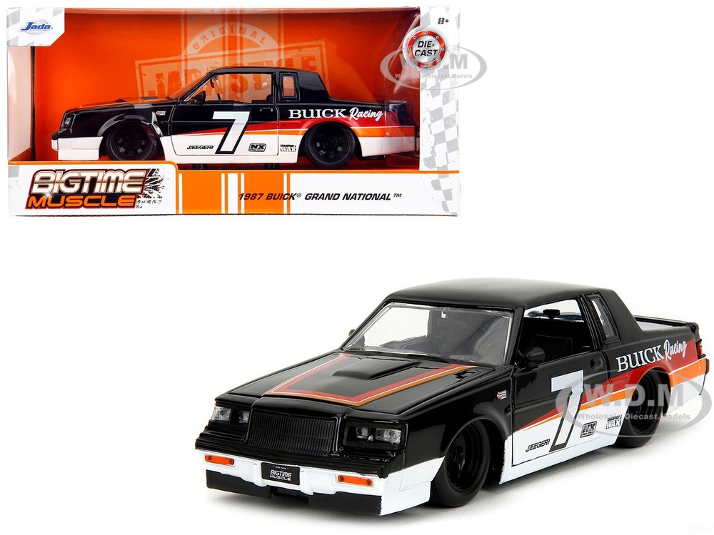 1987 BUICK GRAND NATIONAL #7 BLACK 1/24 DIECAST MODEL CAR BY JADA 35864