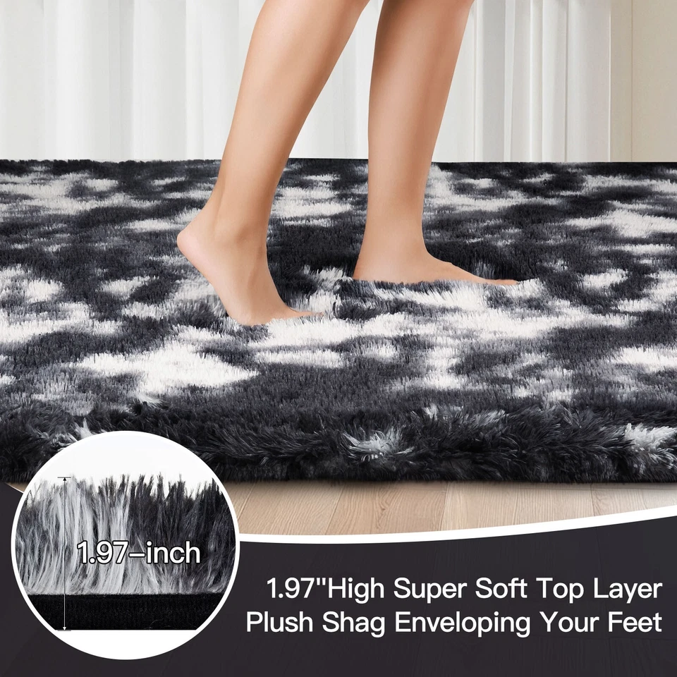 Soft Plush Area Rug – Large Non-Slip Shag Carpet for Living Room & Bedroom - Image 2 of 4
