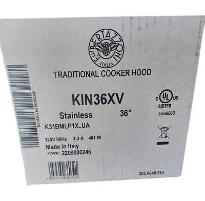 Bertazzoni KIN36XV 560 CFM 36'' Stainless Steel Traditional Cooker Insert Hood