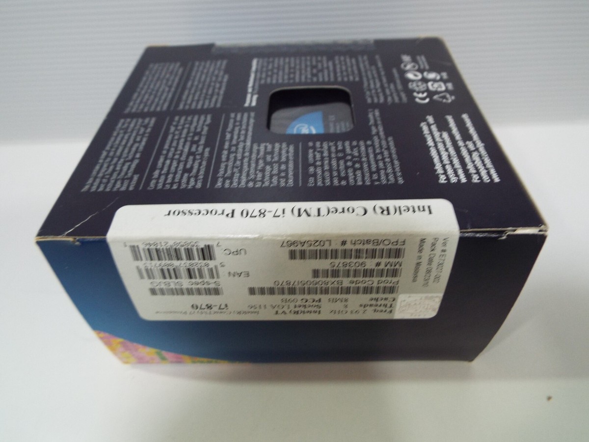 Intel Core i7-870 2.93GHz Quad-Core (BV80605001905AI