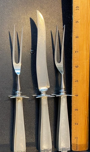 GORHAM ETRUSCAN STERLING   3 PIECE CARVING SET ALL 3 PIECES 1 BID NO MONOGRAMS