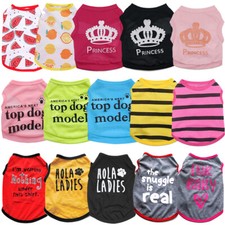 Dog Clothes Tee Puppy Cat Pet Vest T Shirt Tank For Small Dogs Summer Spring US