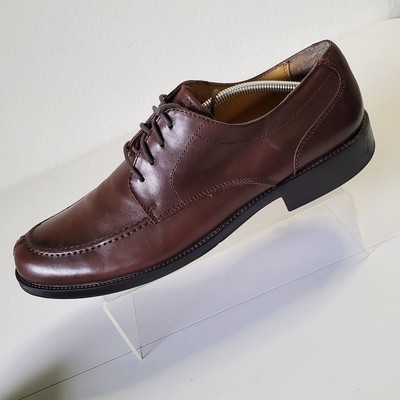 Bass Mens 13 Stuart Dress Shoes Brown Leather Split Apron 