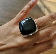 Black Onyx Gemstone 925 Sterling Silver Christmas Gifts Ring Jewelry All Size