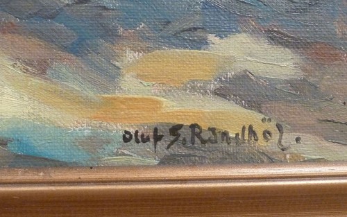 OLUF SORENSEN-RANDBOL! FOREST LANDSCAPE WITH PINE TREES - Picture 3 of 4