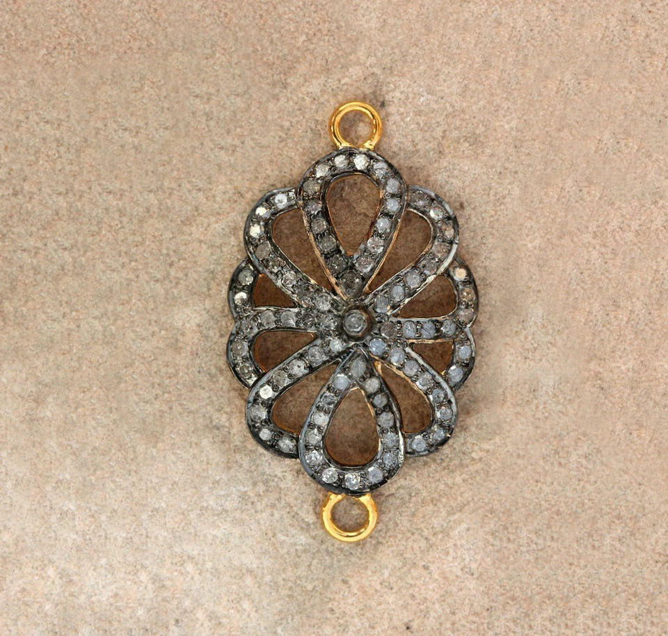 Brazalete Pavé Diamantes Fornituras y Conector Plata 925 Accesorios Joyería, Foto 4 de 4