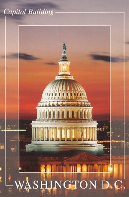 AMERIKANISCHE MODERNE POSTKARTE KONTINENTALE GRÖSSE WASHINGTON D.C UNBENUTZT SEHR GUTER ZUSTAND