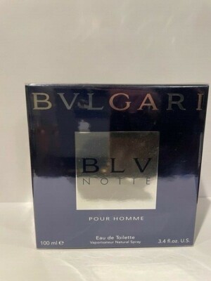 BLV Notte Pour Homme By Bvlgari Men Cologne EDT Spray 3.4 oz / 100 ml Sealed NIB