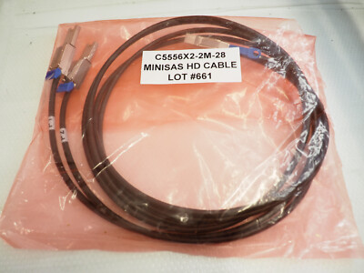 LEONI High Speed Cable C5556X2-2M-28 Minisas HD Cable | eBay