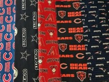 NFL MLB FABRIC HALF YARD COWBOYS, GREEN BAY, CUBS, DODGERS, YANKEES, STEELERS