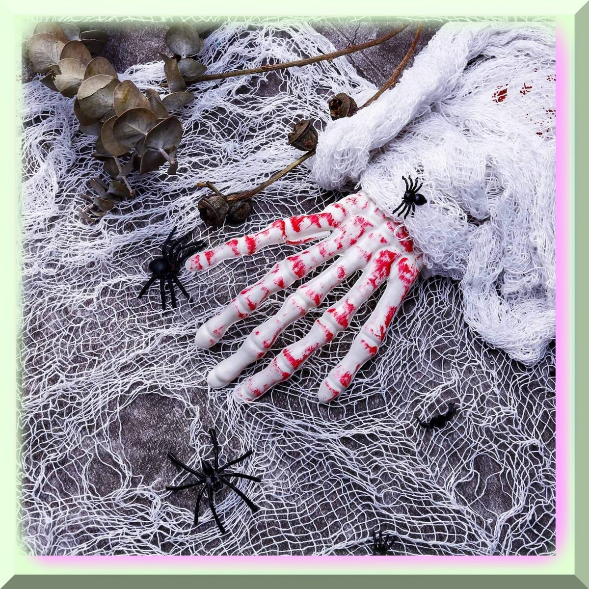 4 Pack Halloween Creepy Cloth - White Gauze Fabric For Haunted Decorations