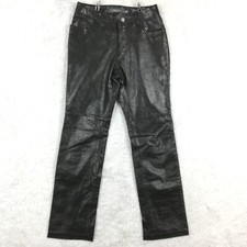Vtg Gap Womens Pants Leather Boot Cut Black Mid Rise Y2K Rockability Goth 1