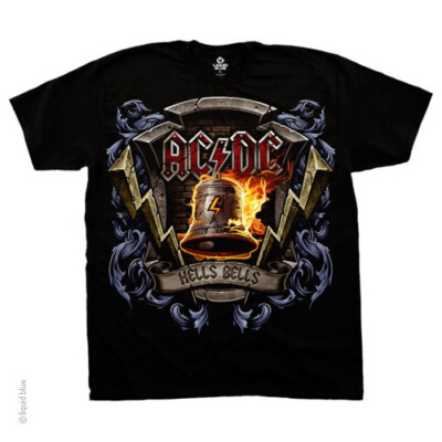 New AC/DC Hells Bells Shield T-SHIRT