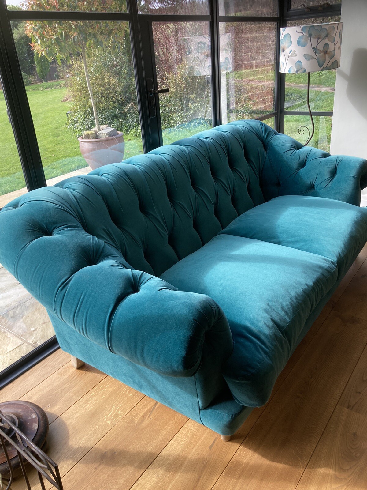 Loaf Bagsie Sofa In Rockpool Clever Velvet eBay