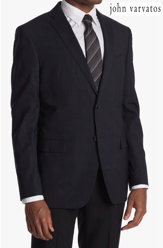 JOHN VARVATOS NWT $498 BEDFORD TWO BUTTON NOTCH LAPEL WOOL BLACK COAT. SZ 42R - Picture 1 of 7